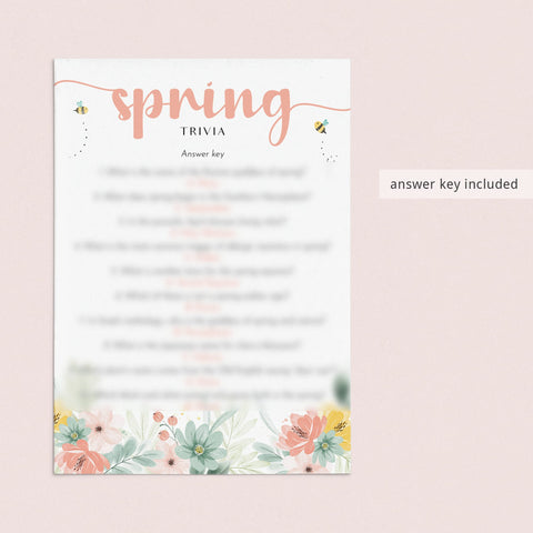 Spring Trivia Questions and Answers Printable Springtime Quiz Spring Trivia Questions and Answers Printable Springtime Quiz