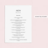 1979 Quiz and Answers Printable