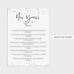 New Year Trivia with Answer Key Printable