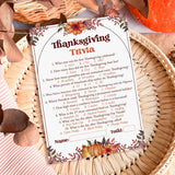Thanksgiving Quiz Questions and Answers Printable