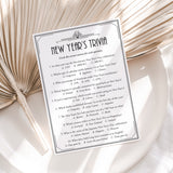 Art Deco New Year's Eve Trivia Quiz with Answers Printable