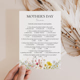 Mother's Day Multiple Choice Trivia with Answers Printable