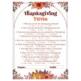 Thanksgiving Quiz Questions and Answers Printable by LittleSizzle