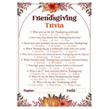 Friendsgiving Trivia Questions and Answers Printable by LittleSizzle