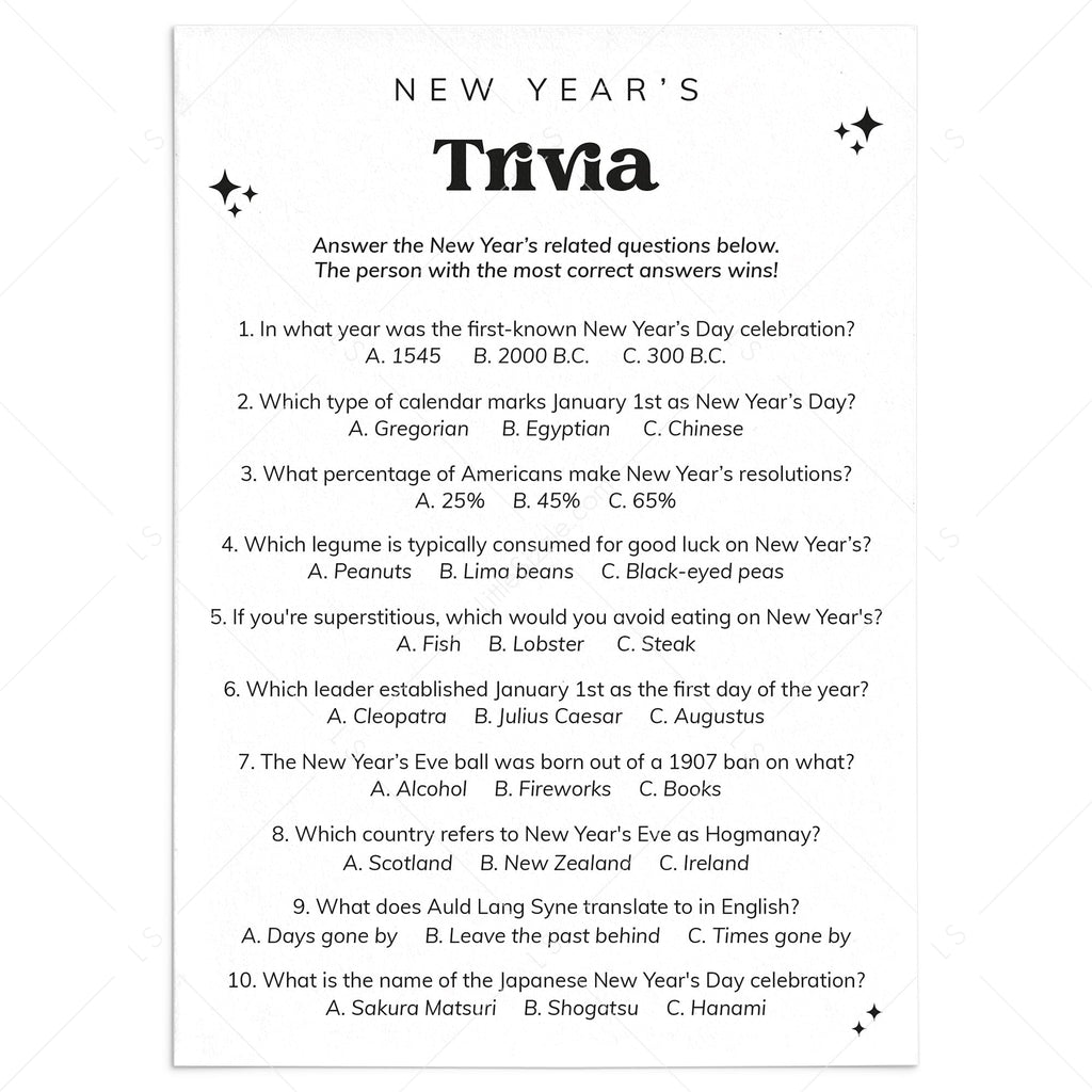 new year's eve trivia questions and answers printable – littlesizzle