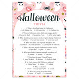 Ghostly Halloween Trivia Game for Girls Printable by LittleSizzle