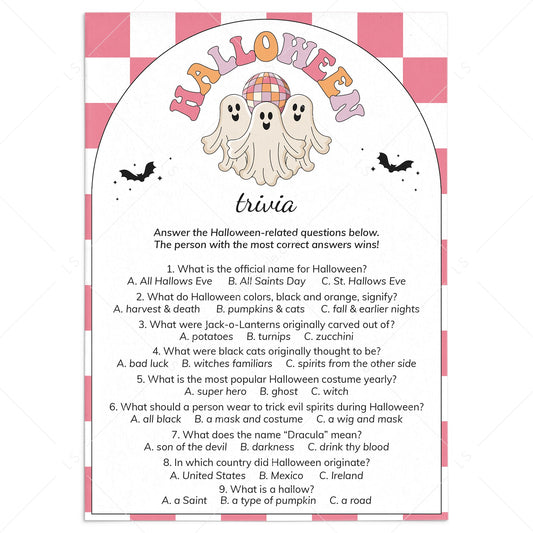 Retro Spooky Halloween Trivia Questions and Answers Download by LittleSizzle