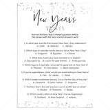 New Year Trivia with Answer Key Printable by LittleSizzle