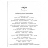 1959 Quiz and Answers Printable by LittleSizzle