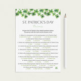 St Patties Day Trivia with Answer Key Printable by LittleSizzle