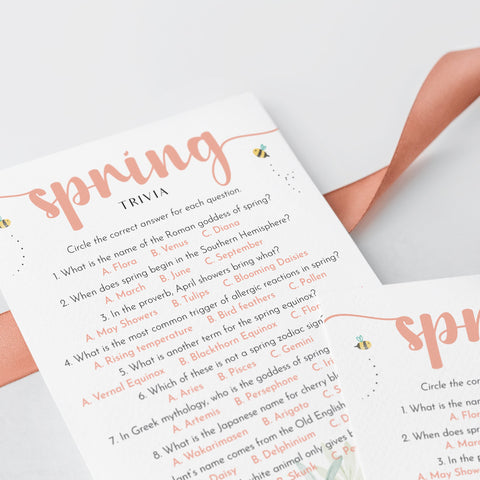 Spring Trivia Questions and Answers Printable | Springtime Quiz ...