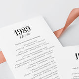 1989 Fun Facts Quiz with Answers Printable
