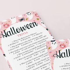 Ghostly Halloween Trivia Game for Girls Printable