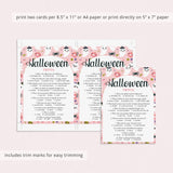 Ghostly Halloween Trivia Game for Girls Printable