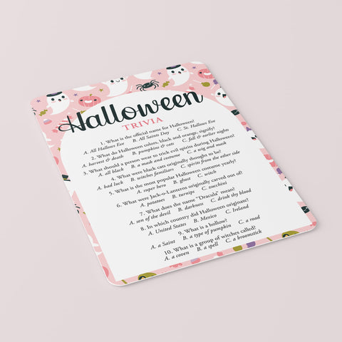 Ghostly Halloween Trivia Game for Girls Printable | Answers Included ... Ghostly Halloween Trivia Game for Girls Printable | Answers Included ...
