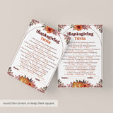 Thanksgiving Quiz Questions and Answers Printable