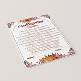 Friendsgiving Trivia Questions and Answers Printable