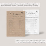 Rustic Christmas Party Game Merry Christmas Around The World