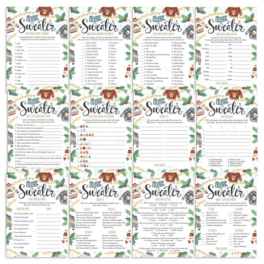 Ugly Sweater Games Bundle Printable by LittleSizzle