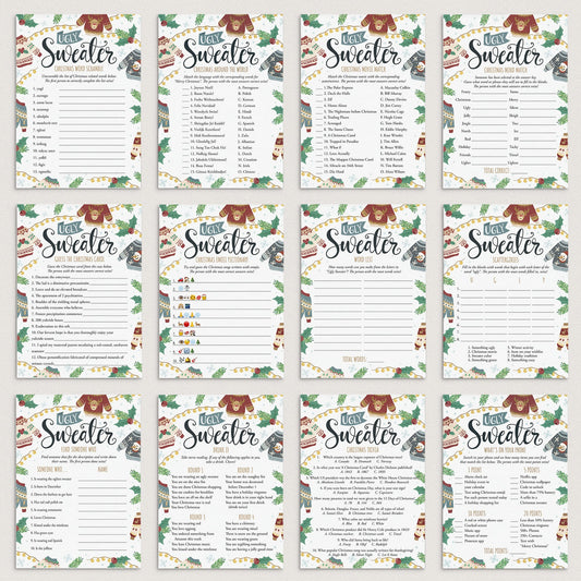 Ugly Sweater Games Bundle Printable by LittleSizzle