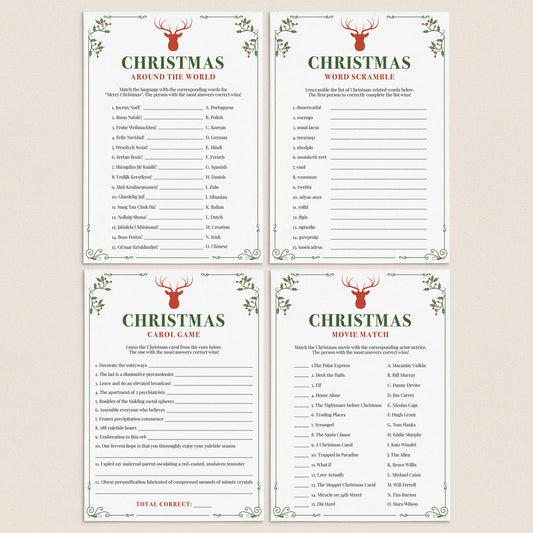Christmas Office Party Games Bundle Printable by LittleSizzle