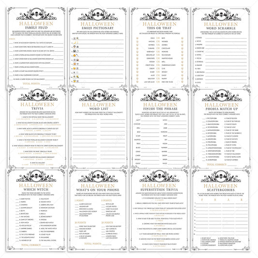 12 Halloween Party Games Adults Printable by LittleSizzle