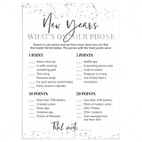 Silver New Year's Party Game What's On Your Phone by LittleSizzle