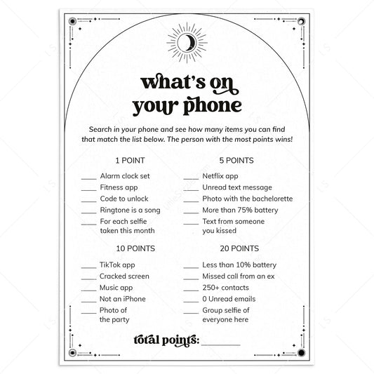 The Coven Bachelorette Game What's In Your Phone Download by LittleSizzle