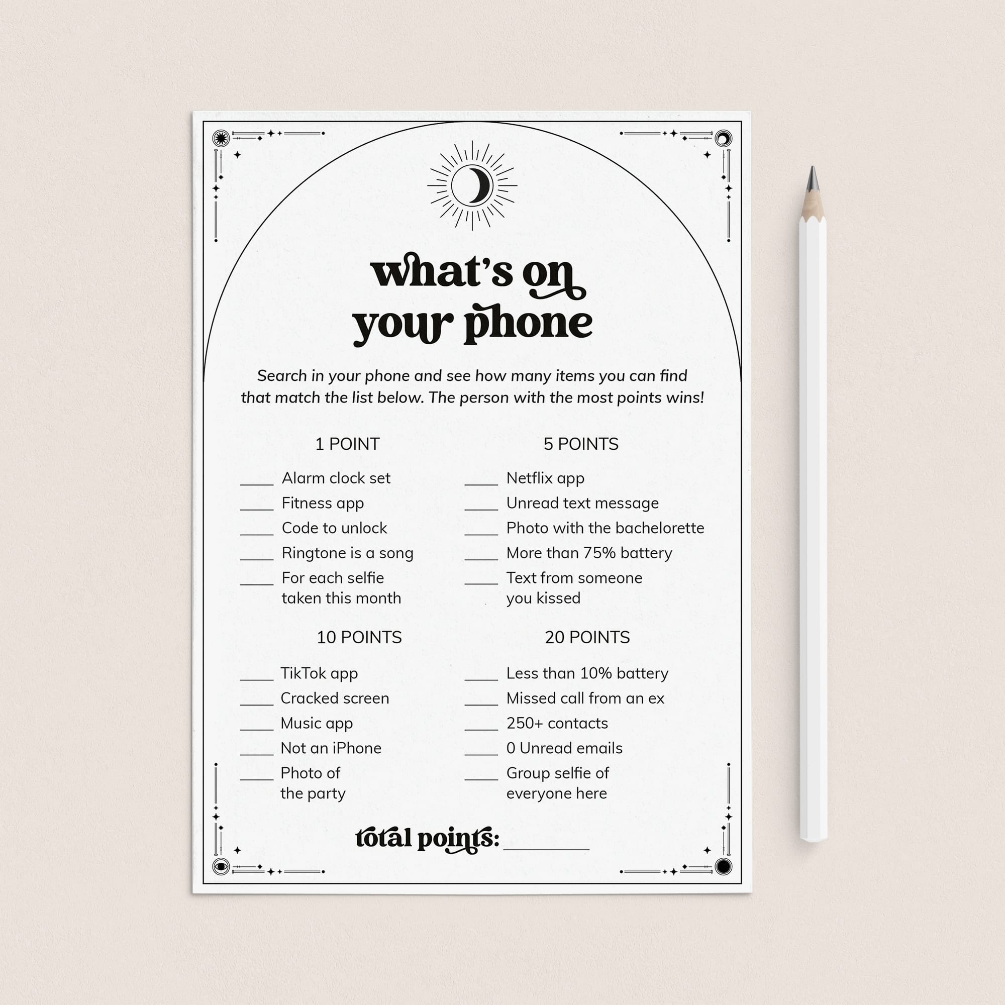 The Coven Bachelorette Game What's In Your Phone Download by LittleSizzle