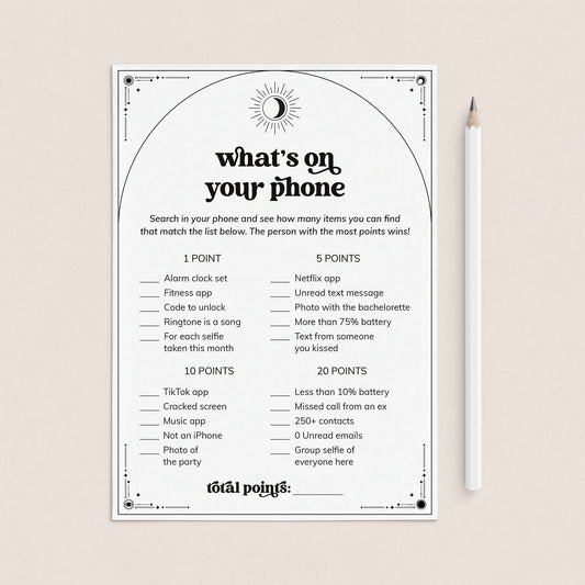The Coven Bachelorette Game What's In Your Phone Download by LittleSizzle