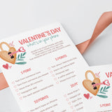 Valentine's Day Game What's On Your Phone Printable