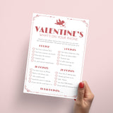 Valentine Game What's On Your Phone Printable