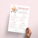 Valentine's Day Game What's On Your Phone Printable