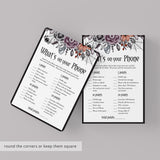 Floral Halloween Bachelorette Party Phone Game Printable