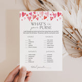 Galentines Game What's In Your Purse Printable PDF