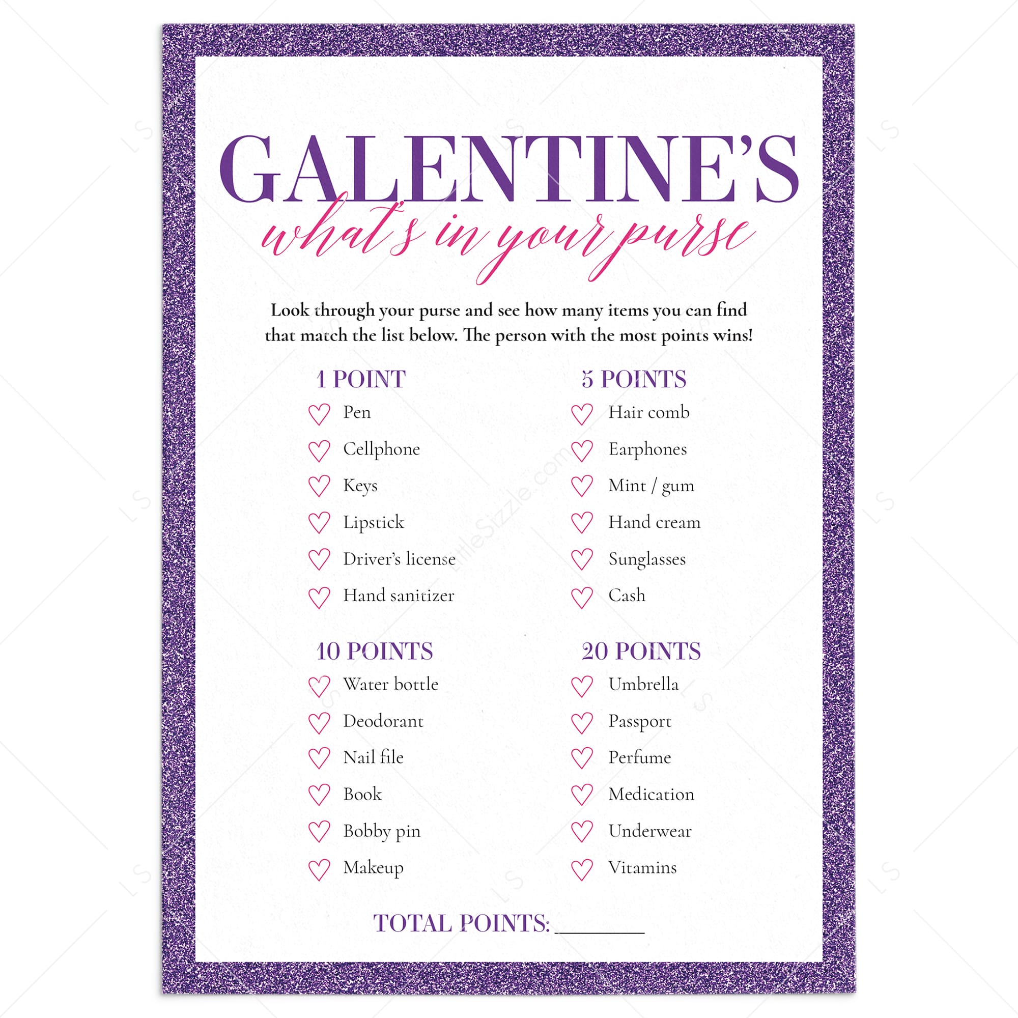 Galentines Day Whats In Your Purse Game Download by LittleSizzle