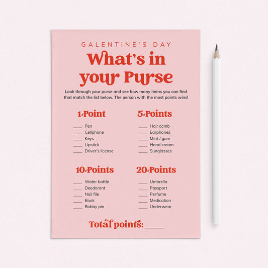 Galentine's Day Activity What's In Your Purse by LittleSizzle