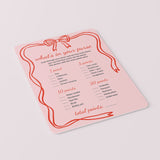 Girls Night Games Printable Wavy Border