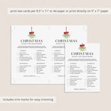 What's On Your Phone Christmas Game Printable