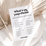 Office Party Printable What's On Your Phone Game