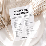 What's On Your Phone Printable Birthday Party Game for Her