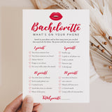 What's On Your Phone Bachelorette Game Printable