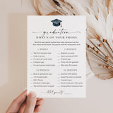 Graduation Phone Game Printable What's On Your Phone