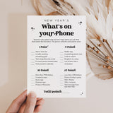 New Year's Eve What's On Your Phone Game Printable