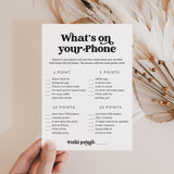 What's On Your Phone Printable Birthday Party Game for Her