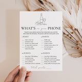 Wine Party Game What's On Your Phone Printable