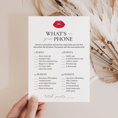Whats On Your Phone Ladies Night Game Printable