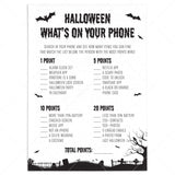 Black and White Halloween Party Game for Adults What's On Your Phone by LittleSizzle