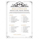 Vintage Halloween Theme Party Game What's On Your Phone Printable by LittleSizzle