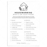 Housewarming What's In Your Phone Game Printable by LittleSizzle